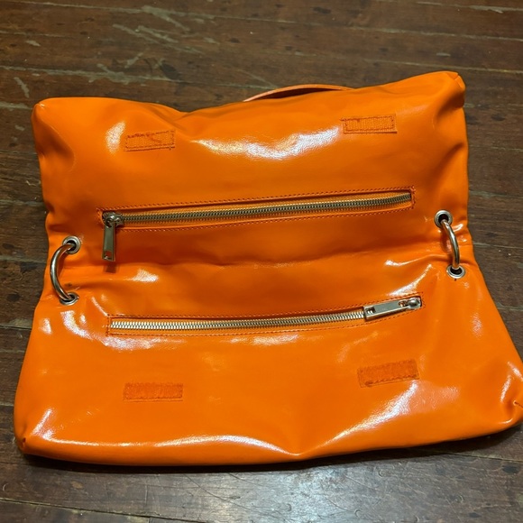 MATT & NAT Patent Vegan Leather Unfolding Shoulder Bag - Picture 10 of 15